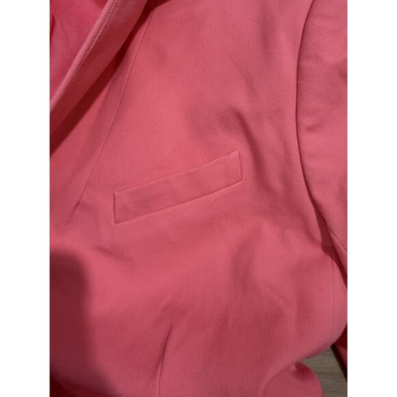 Derek Lam 10 Crosby Allie Single Breasted Hot Pink Blazer Cotton Blend 4 Barbie - Picture 11 of 15
